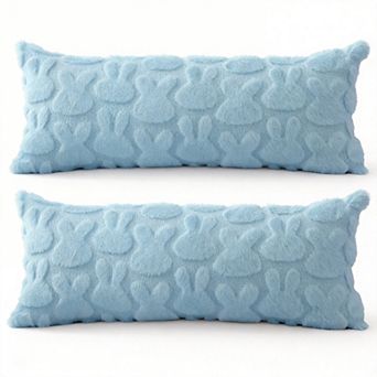 20"x12" 2 Easter Plush Jacquard Throw Pillow Covers Holiday Sofa Decoration