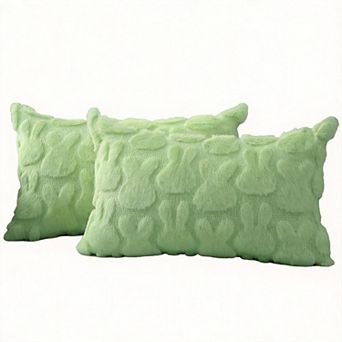 20"x12" 2 Easter Plush Jacquard Throw Pillow Covers Holiday Sofa Decoration