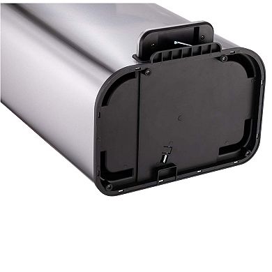 Stainless Steel Kitchen Trash Can with Soft-Close Lid and Removable Inner Bucket- Garbage Bin