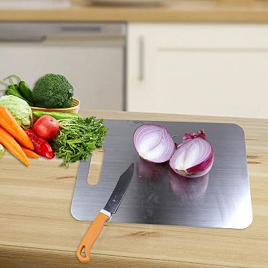 2 pieces Titanium Stainless Steel Cutting Board Set for Meat Fruit Veg