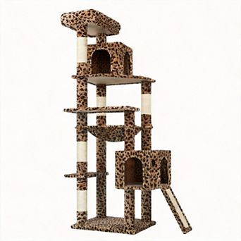 70" Heavy Duty Cat Tree Tower with Hammock Condo for Indoor Cats