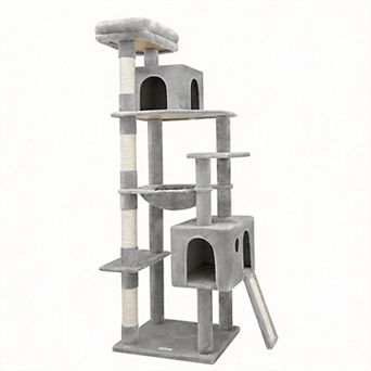 70" Heavy Duty Cat Tree Tower with Hammock Condo for Indoor Cats