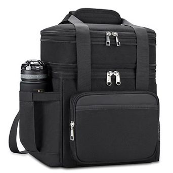 15L Double-Deck Leakproof Expandable Cooler Tote for Work Picnic