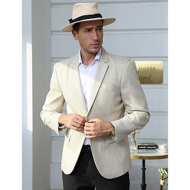 Men's Lightweight Casual Coat Buttons Blazer Suit Jackets
