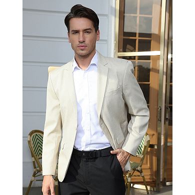 Men's Lightweight Casual Coat Buttons Blazer Suit Jackets