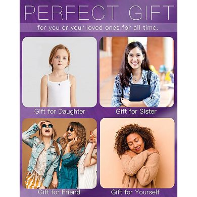 Birthday Stone Heart-Shaped Necklace for Women