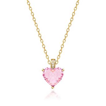 Birthday Stone Heart-Shaped Necklace for Women