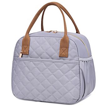 Women Insulated Lunch Tote Leakproof Quilted Cooler Work School