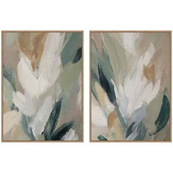 Plant Form No. 1 & No. 2 2 pc Framed Canvas Wall Art Set by Amy Lighthall