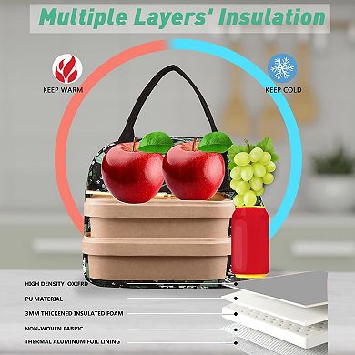 Insulated Lunch Tote Leakproof Cooler Work Picnic