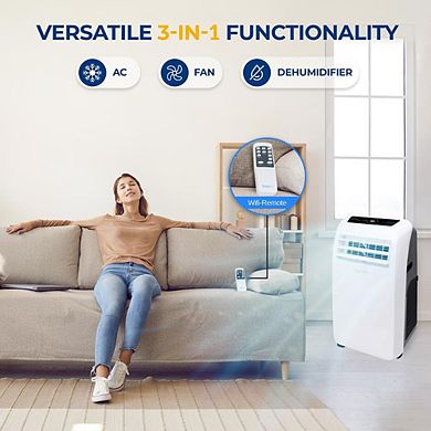 Air Conditioner Portable 10,000 BTU with Dehumidifier, AC for rooms up to 450 sq ft - Remote Control