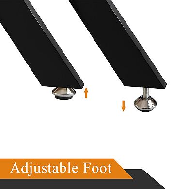 CEWOR 2PCS Modern Square Glass Edge Table,Clear Tempered