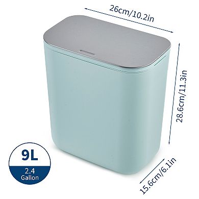 Odor-Free & Space-Saving Hanging Trash Can Stainless Steel Lid Indoor Compost Bin for Kitchen