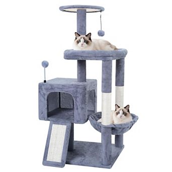 37.5" All-in-One Cat Tree with Hammock Perch Scratching Posts Toys