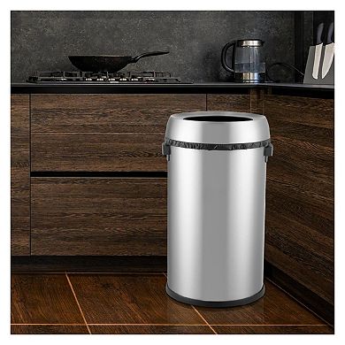 Open Top Commercial Kitchen Trash Can with Large Capacity