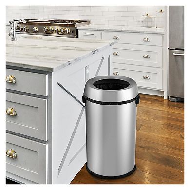 Open Top Commercial Kitchen Trash Can with Large Capacity