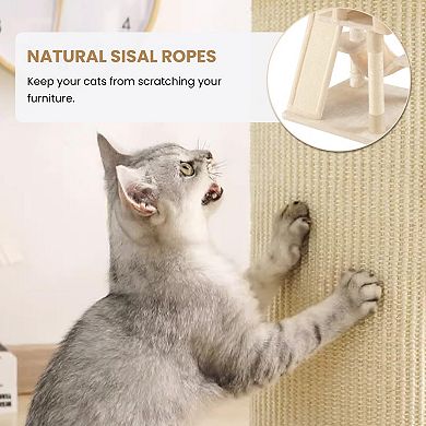 65in Multi-Level Cat Tree Condo with Plush Perches Sisal Posts Hammock