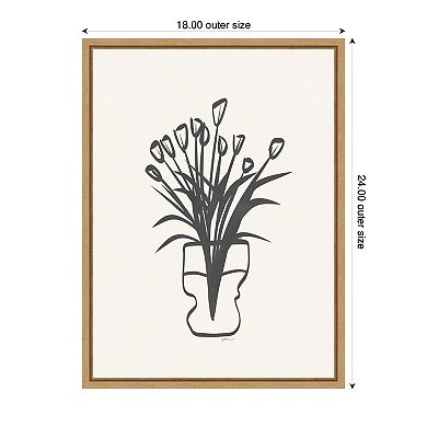 Tulips by Gabrielly Guedes Framed Canvas Wall Art Print