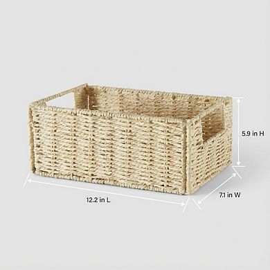 ANIXOL Woven Paper Rope Storage Baskets 4-Pack