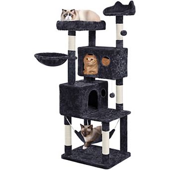64.5” Multi-Level Cat Tree with Perches Condos Hammock Balls