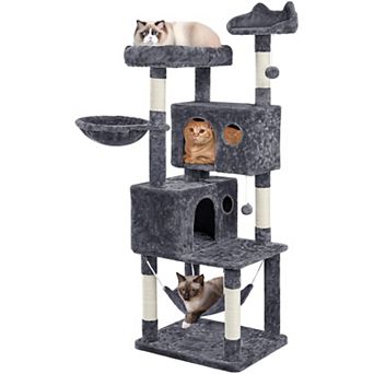 64.5” Multi-Level Cat Tree with Perches Condos Hammock Balls