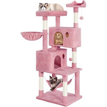 64.5” Multi-Level Cat Tree with Perches Condos Hammock Balls