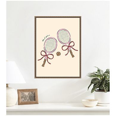 Tennis Club by Aislinn Simmonds Duchess Plum Framed Canvas Wall Art Print