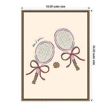 Tennis Club by Aislinn Simmonds Duchess Plum Framed Canvas Wall Art Print