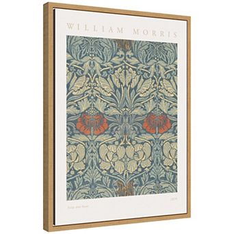 Sylvie Poster William Morris Tulip and Rose 1876 Framed Canvas by The Art Institute of Chicago
