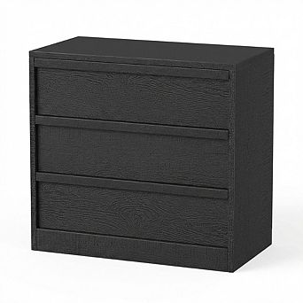 3-Drawer Nightstand with Spacious Storage, Anti-Tip Safety, Side Table Organizer for Bedroom
