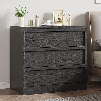 3-Drawer Nightstand with Spacious Storage, Anti-Tip Safety, Side Table Organizer for Bedroom