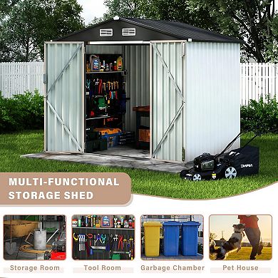 ANIXOL Metal Outdoor Storage Shed