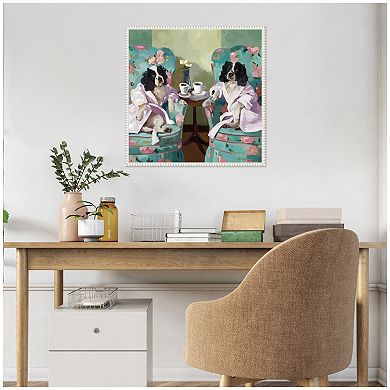 Sylvie Coffee Hour Framed Canvas by Mary Sparrow