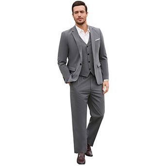 Men's 3 pc Suit Classic One Button Single Breasted Slim Fit Blazer Jacket Vest Pants Set