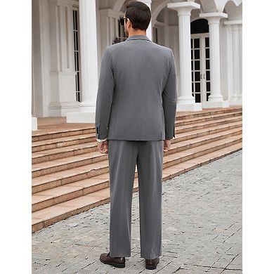 Men's 3 Pieces Suit Classic One Button Single Breasted Slim Fit Blazer Jacket Vest Pants Set