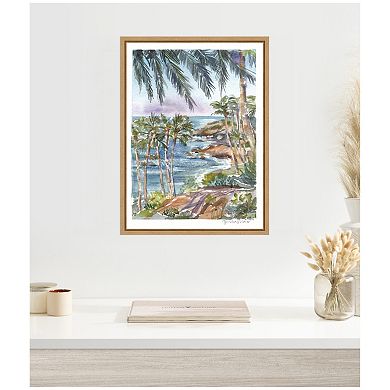 Sylvie Laguna Beach California Scene Framed Canvas by Patricia Shaw