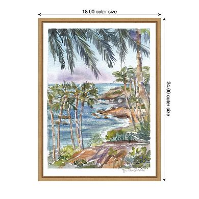 Sylvie Laguna Beach California Scene Framed Canvas by Patricia Shaw