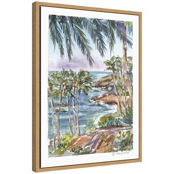 Sylvie Laguna Beach California Scene Framed Canvas by Patricia Shaw