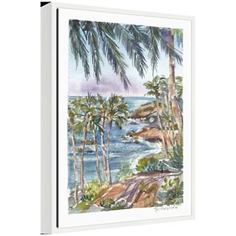 Sylvie Laguna Beach California Scene Framed Canvas by Patricia Shaw
