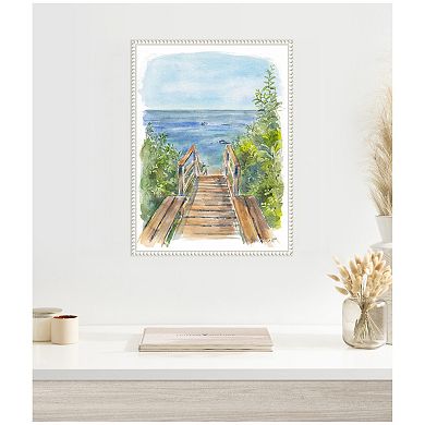 Sylvie Stariway to Beach Cape Cod Framed Canvas by Patricia Shaw