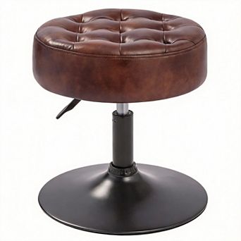 Mid-Century Tufted Swivel Vanity Stool