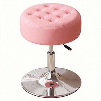 Mid-Century Tufted Swivel Vanity Stool