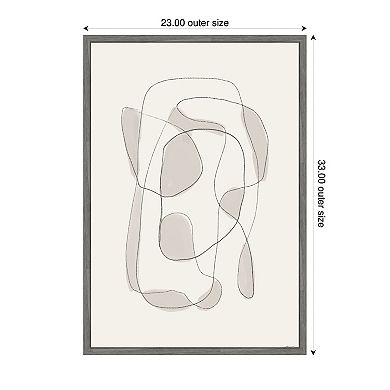 Minimalist Lines by Gabrielly Guedes Framed Canvas Wall Art Print