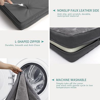 Waterproof Washable Dog Bed Crate Pad Reversible Anti-slip