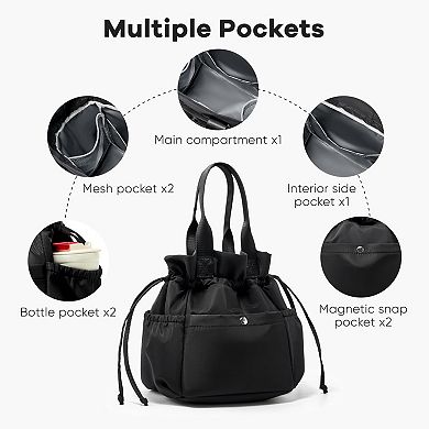 Insulated Lunch Bag Cute Reusable Stain-resistant with Bottle Holder