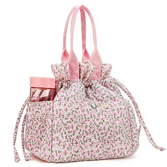 Insulated Lunch Bag Cute Reusable Stain-resistant with Bottle Holder