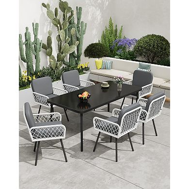 ANIXOL 7-Piece Outdoor Dining Table & Chair Set