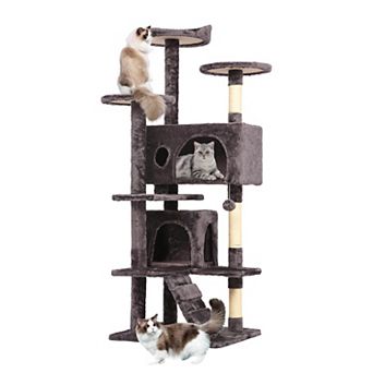 54" Cat Tree Tower Multi-Level Activity Center Sisal Posts Condos Perches Toys