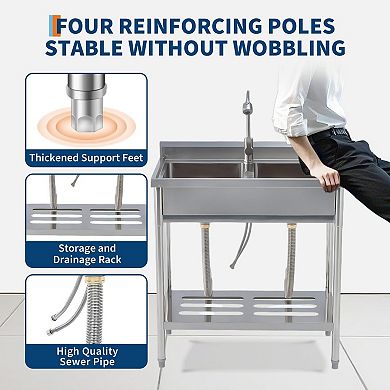 ANIXOL Commercial Stainless Kitchen Sink