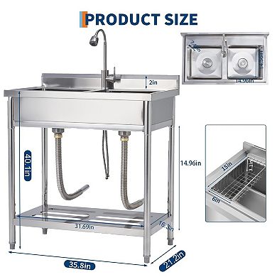 ANIXOL Commercial Stainless Kitchen Sink